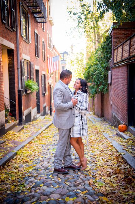 Boston In the Fall Our Engagement Pic