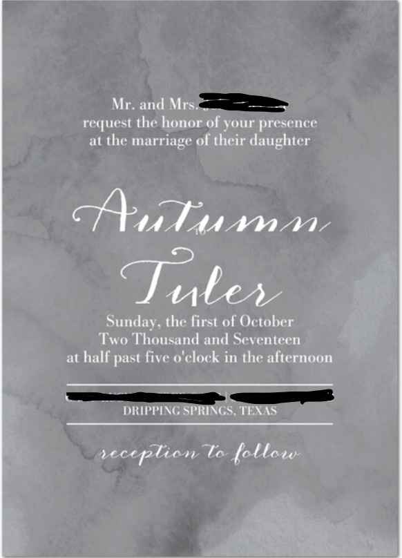 Wording of Invites, please be my proof-readers!