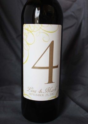 Maui Bride's Wine Bottle Table Numbers