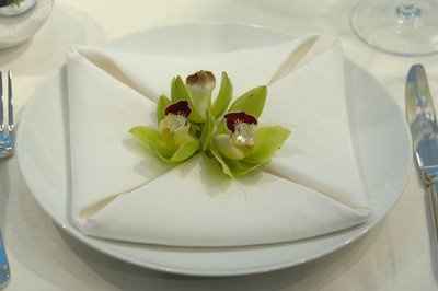 Show me your table arrangment/napkin folding please!
