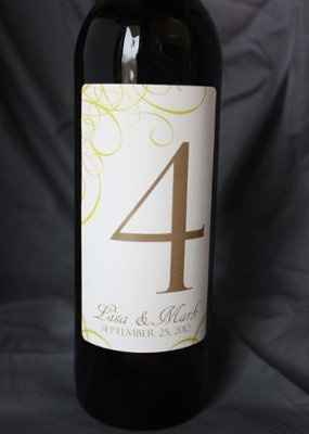 Maui Bride's Wine Bottle Table Numbers