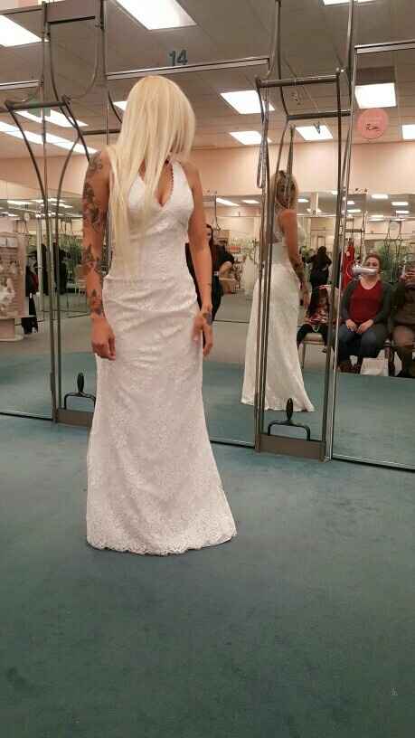 MOH dragged me to try on dresses (pics)