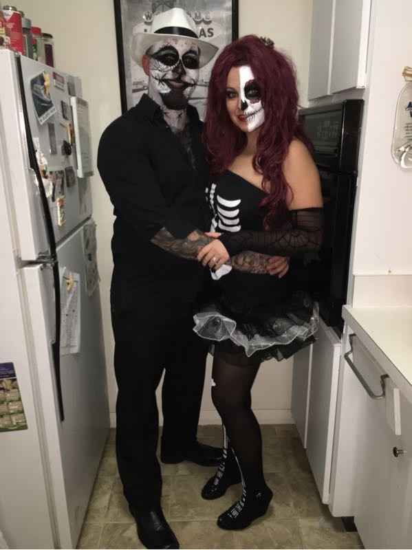 Happy Halloween post a pic of you and your fiancé in costumes