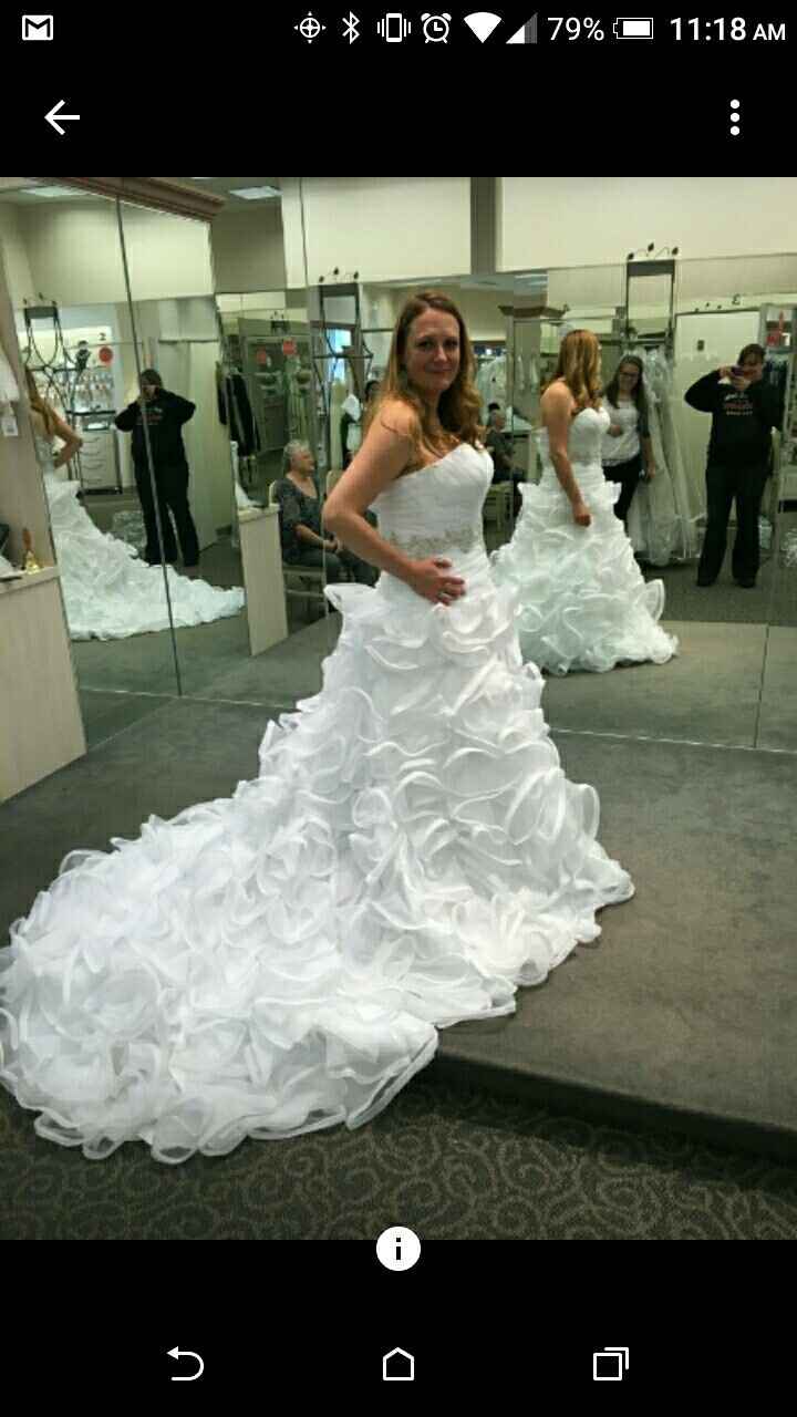 What was your least favorite wedding dress on you?