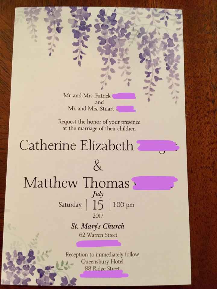 Invitations Have Arrived! :)