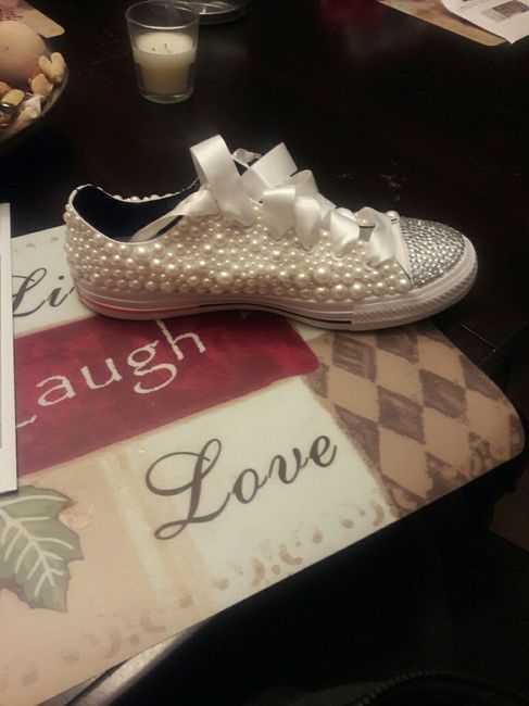 Custom converse sneakers.