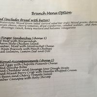 Brunch menu