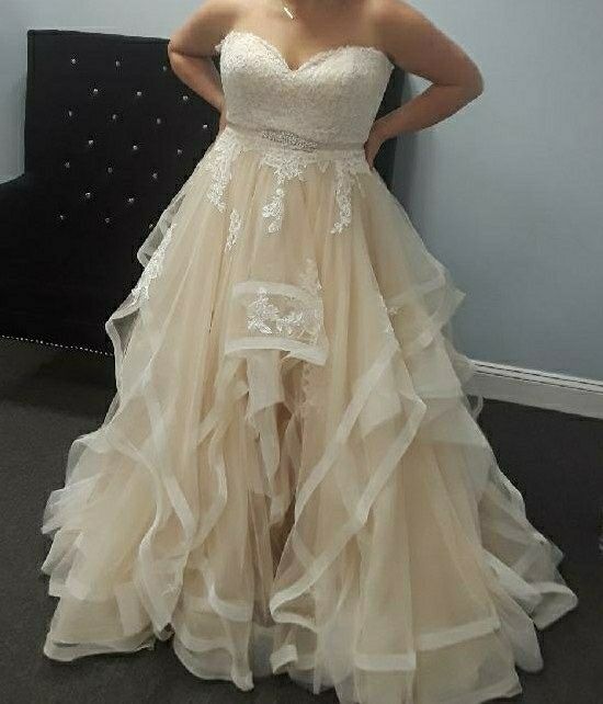 Stella York Moscato color underlay dress advice needed! 1
