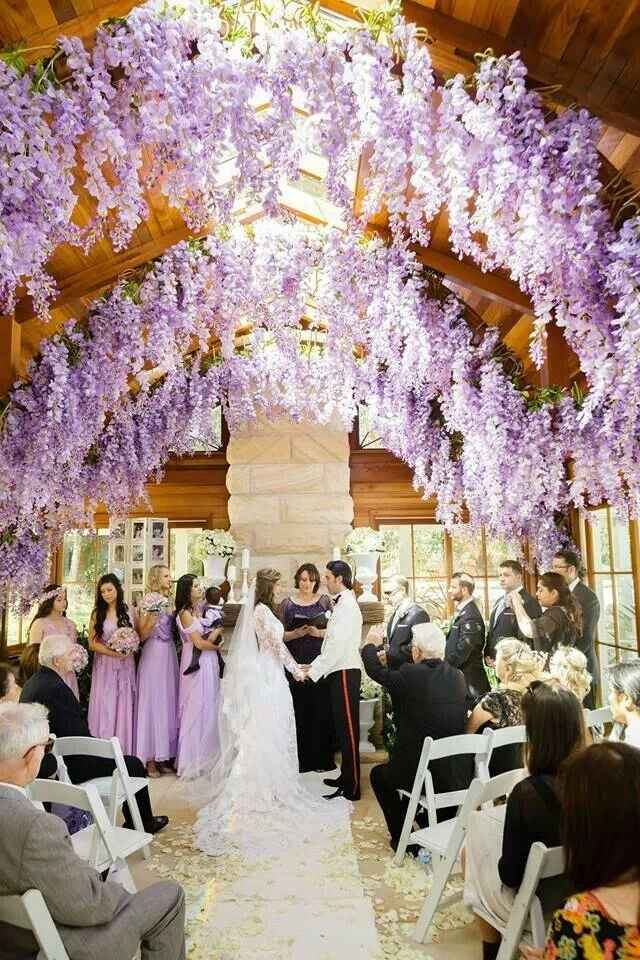 Advice please! Wisteria Flowers for Ceremony or Reception? *pics in comments also*