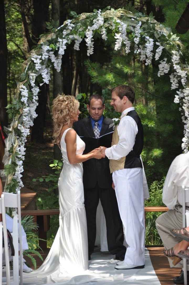 Advice please! Wisteria Flowers for Ceremony or Reception? *pics in comments also*