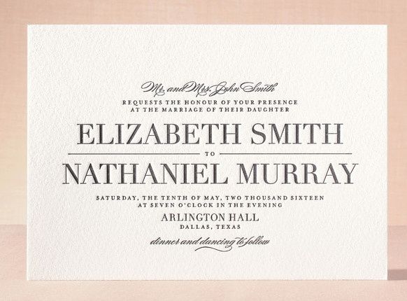 Invite wording