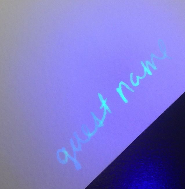 RSVP tip: Black light pen!