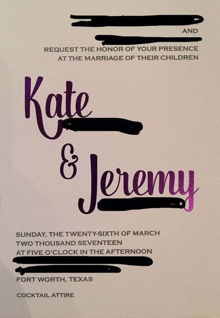 Invitations are FINALLY here...and completely wrong! ;-(