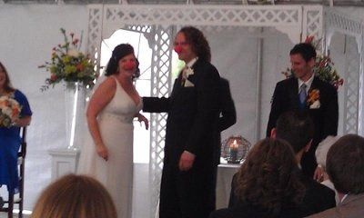 Married! And in airport leaving for honeymoon