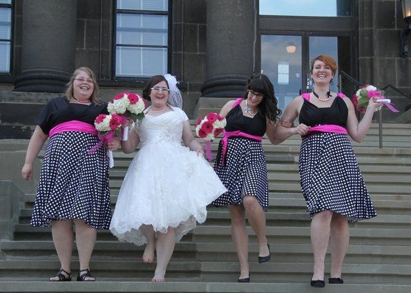 Convinent, comfy, and cheap Bridesmaides dresses :)