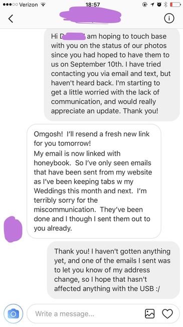 Update! Worried about photos