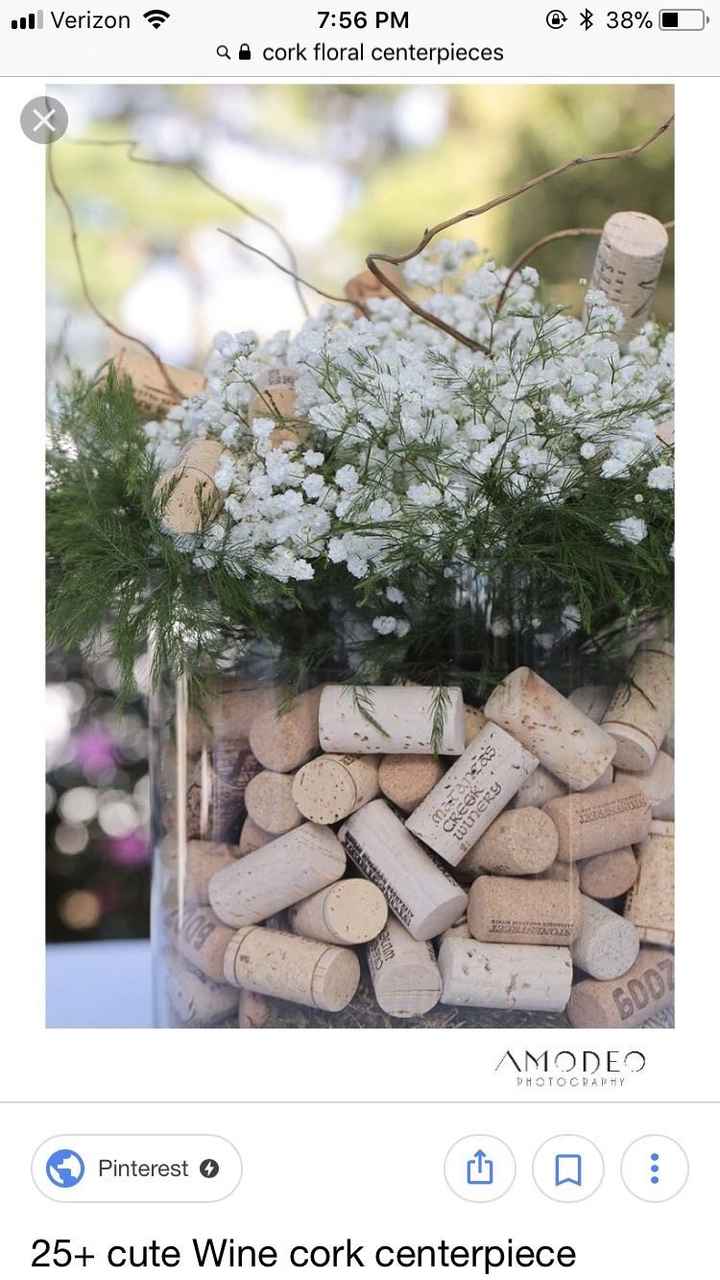 Wine bottle centerpieces!