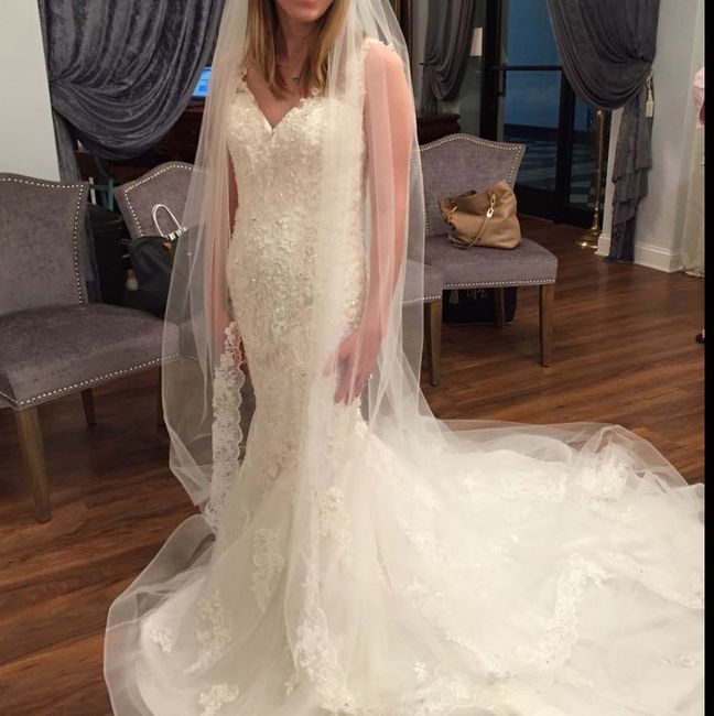 How many dresses did you try on before saying "yes?" 2