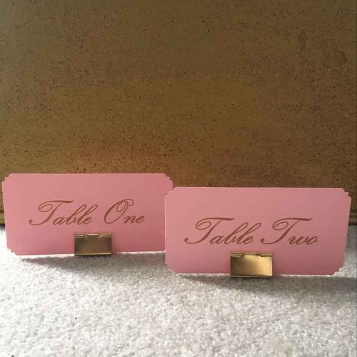 Low cost table numbers