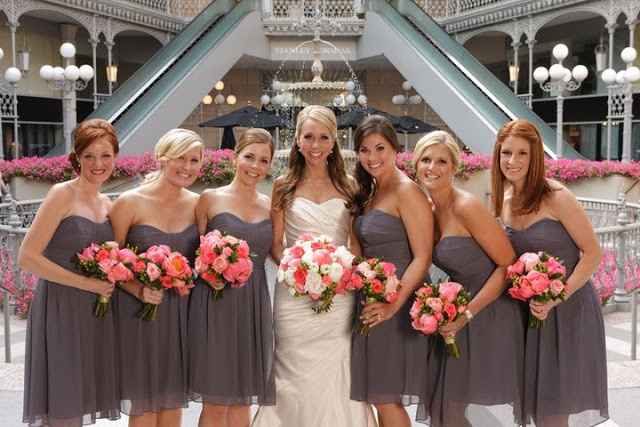 Struggling with Coral and Grey Wedding Decor