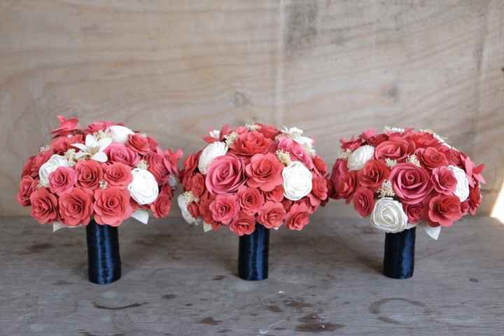Wood and Sola Flower Bouquets!