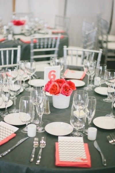 Struggling with Coral and Grey Wedding Decor