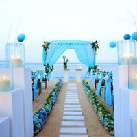 Brides with a beach wedding-