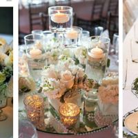 Candle and Flowers Centerpieces