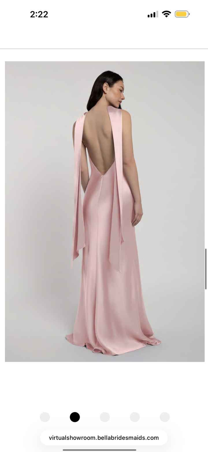 Bridesmaids Dress Alterations - Low Cut Back - 1