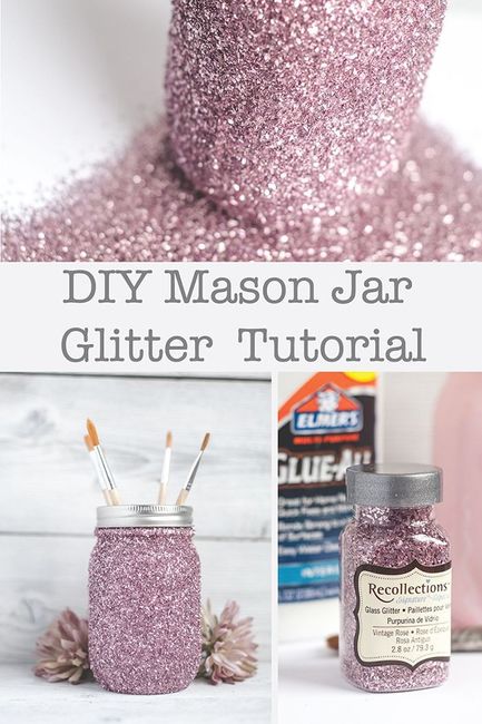 DIY glitter glass