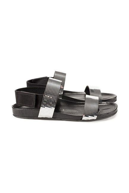 Pedro Garcia metallic mirror sandals
