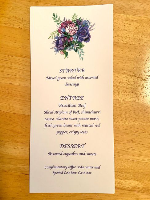 Worked on my menu place settings today! 1