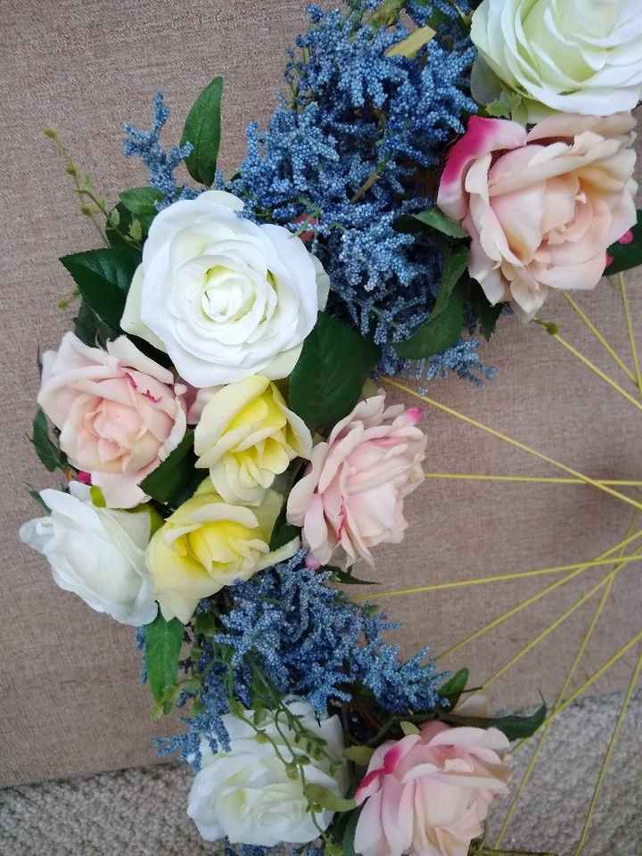 My attempt at a bicycle wheel wreath - 3