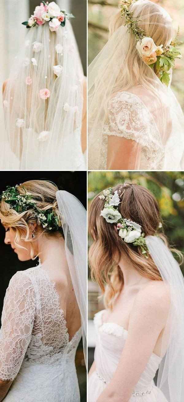 flowers and veil