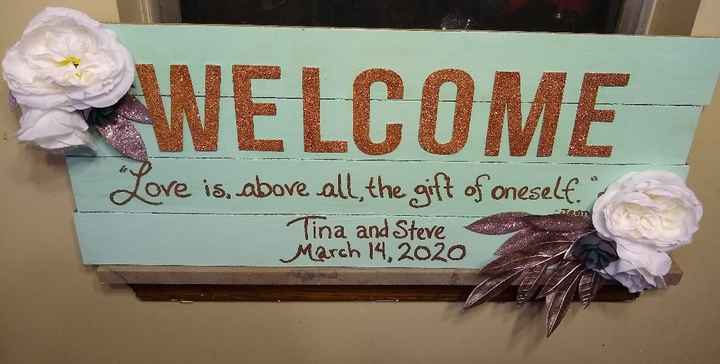 Welcome sign all finished! Let's see yours! - 1