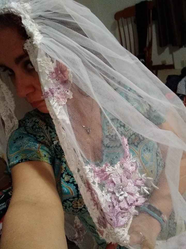 Finished reimagining my mom's wedding veil! - 2