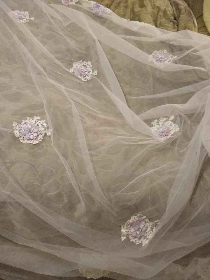 Finished reimagining my mom's wedding veil! - 3