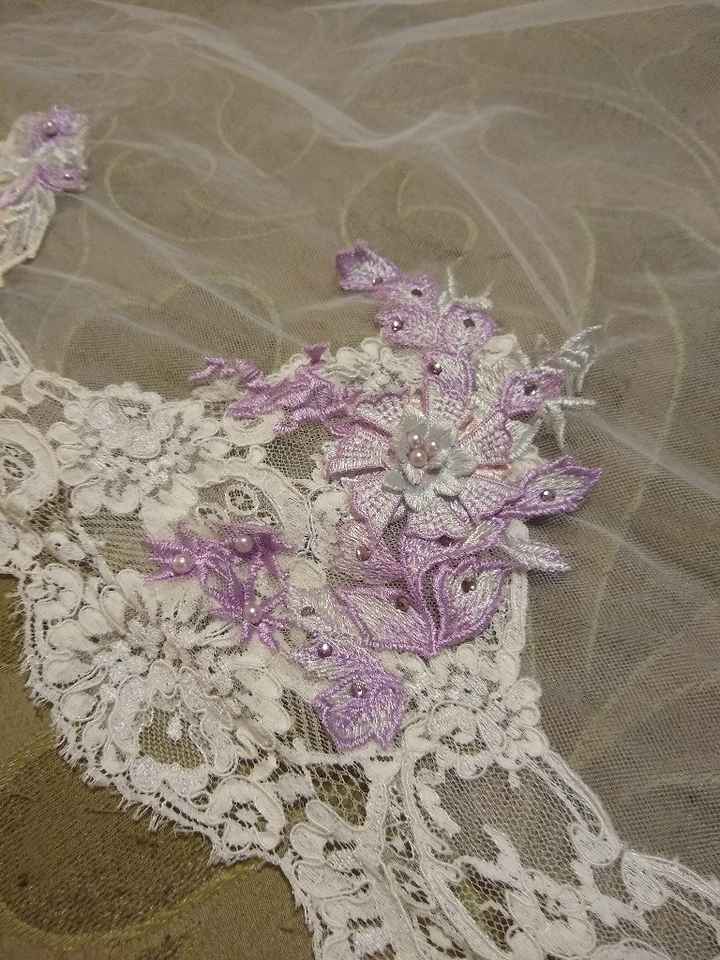 Finished reimagining my mom's wedding veil! - 5