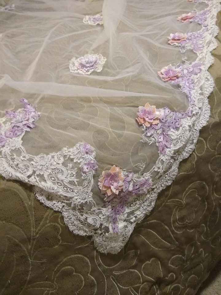 Finished reimagining my mom's wedding veil! - 6