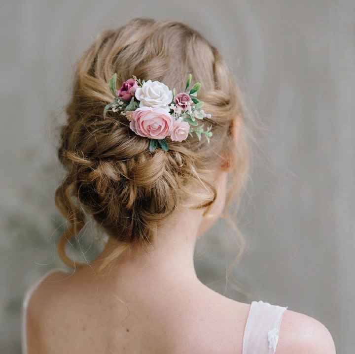 Pink Wedding Gown--headpiece help! - 2