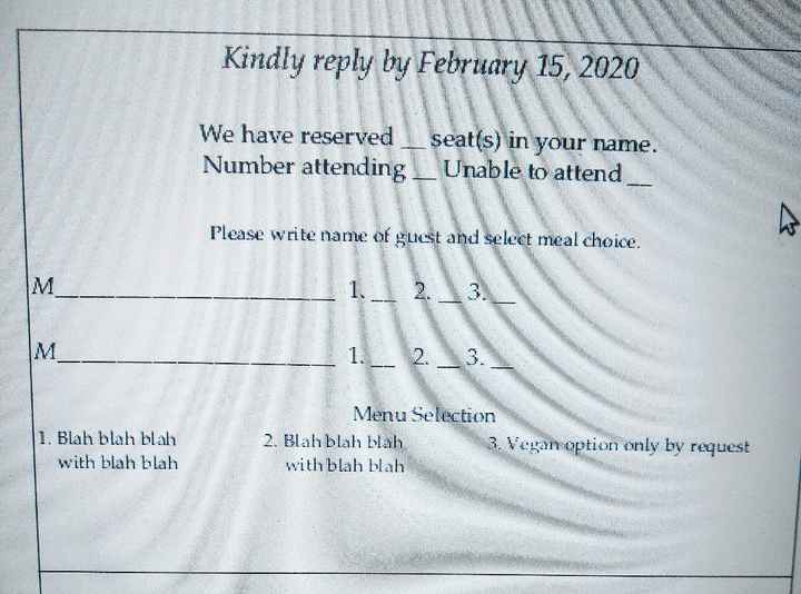 rsvp wording, what do you think? - 1