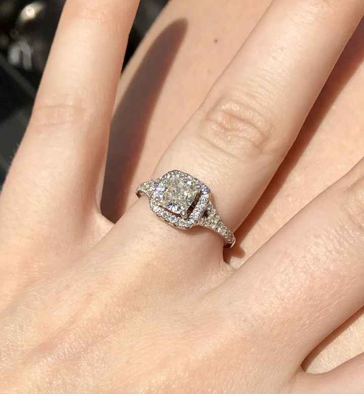 Halo rings without matching wedding band