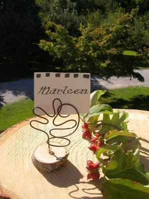 Table number holders...