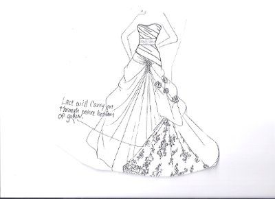 Soooo excited... Got the Sketch of my dress!! *PIX*