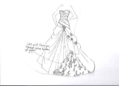 Soooo excited... Got the Sketch of my dress!! *PIX*