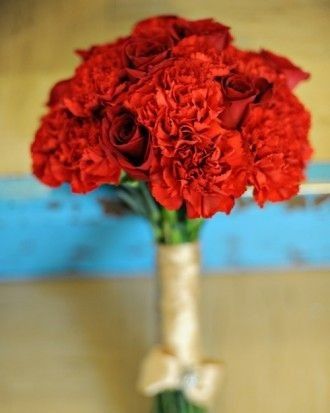 Carnations in bouquet?