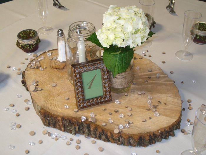 wood slabs for centerpieces