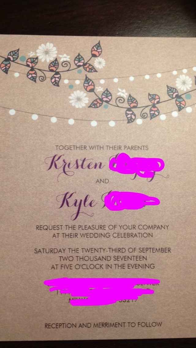 Invitation - help please!