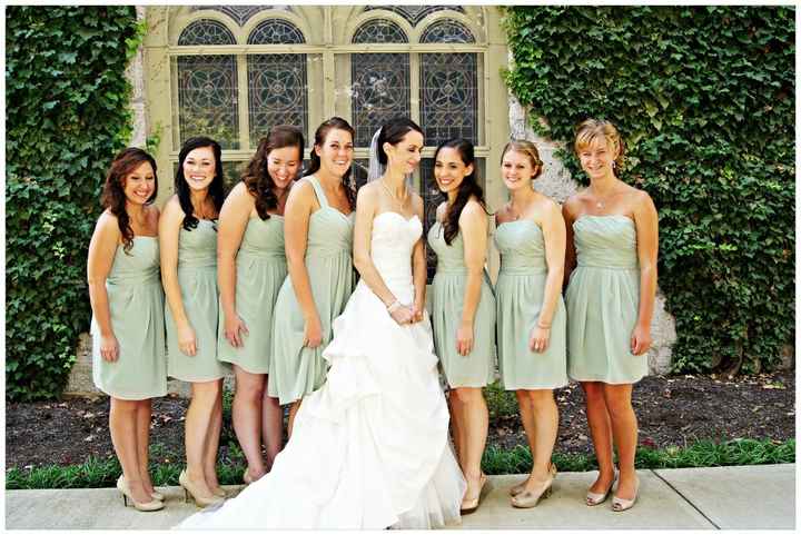 Show me your bridesmaid dresses with your wedding dress!