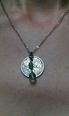 sixpence necklace DIY